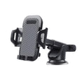 Black car phone holder for mobile devices between 4.0 and 7.0 inches wide