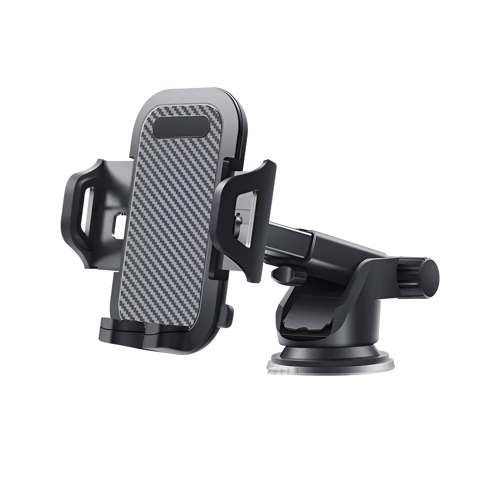 Black car phone holder for mobile devices between 4.0 and 7.0 inches wide