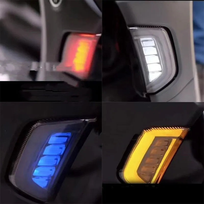Pair of LED turn signal lights for Yamaha NMAX 155 scooter, showing colour options on a white background.