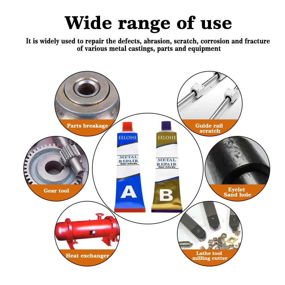 Quick-drying waterproof welding AB adhesive glue set for iron metal plastic ceramic repair in 20g 50g 100g sizes