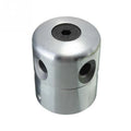 Silver aluminium lawn mower grass trimmer head replacement kit with four light yellow grass ropes