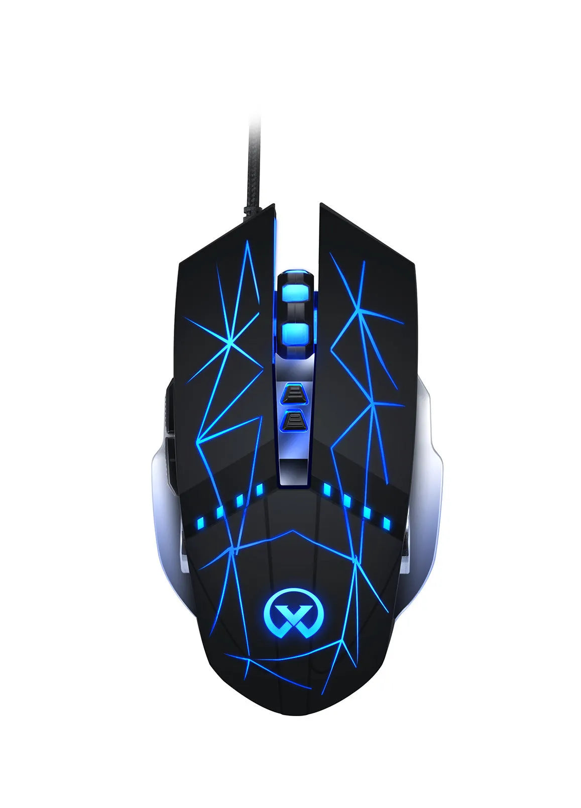 Game optical mouse USB silent with touch roller, 1.5m cable, black colour