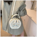 Chinese embroidery handbag in soft PU, shoulder messenger bag, horizontal square shape, Black colour, upper width 18cm