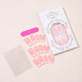 French style fake nail stickers with love pattern and pearl details in XD93 colour