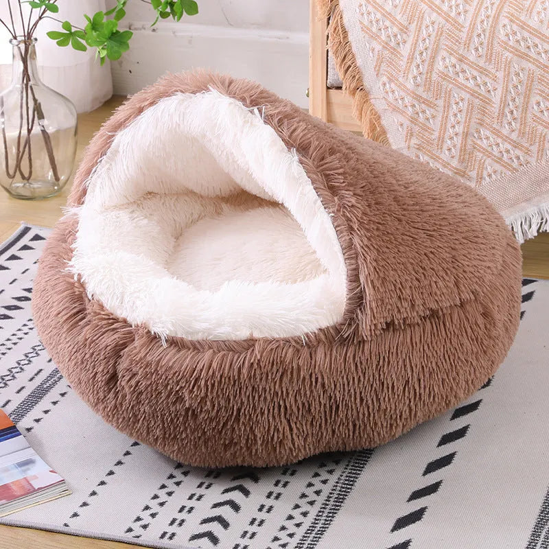 Waterproof cloth dog kennel in a semi-surrounded design showing a gradient colour option.