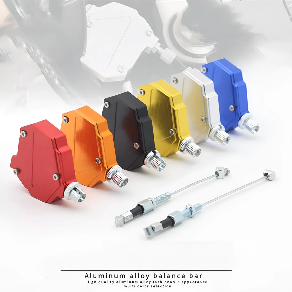 Motorcycle clutch labour-saving handle modification kit in aluminium alloy showing six colour options
