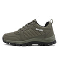 Women's outdoor leisure non-slip sneakers with rubber sole, artificial leather upper, available in army green, black, dark grey, sizes 36-42
