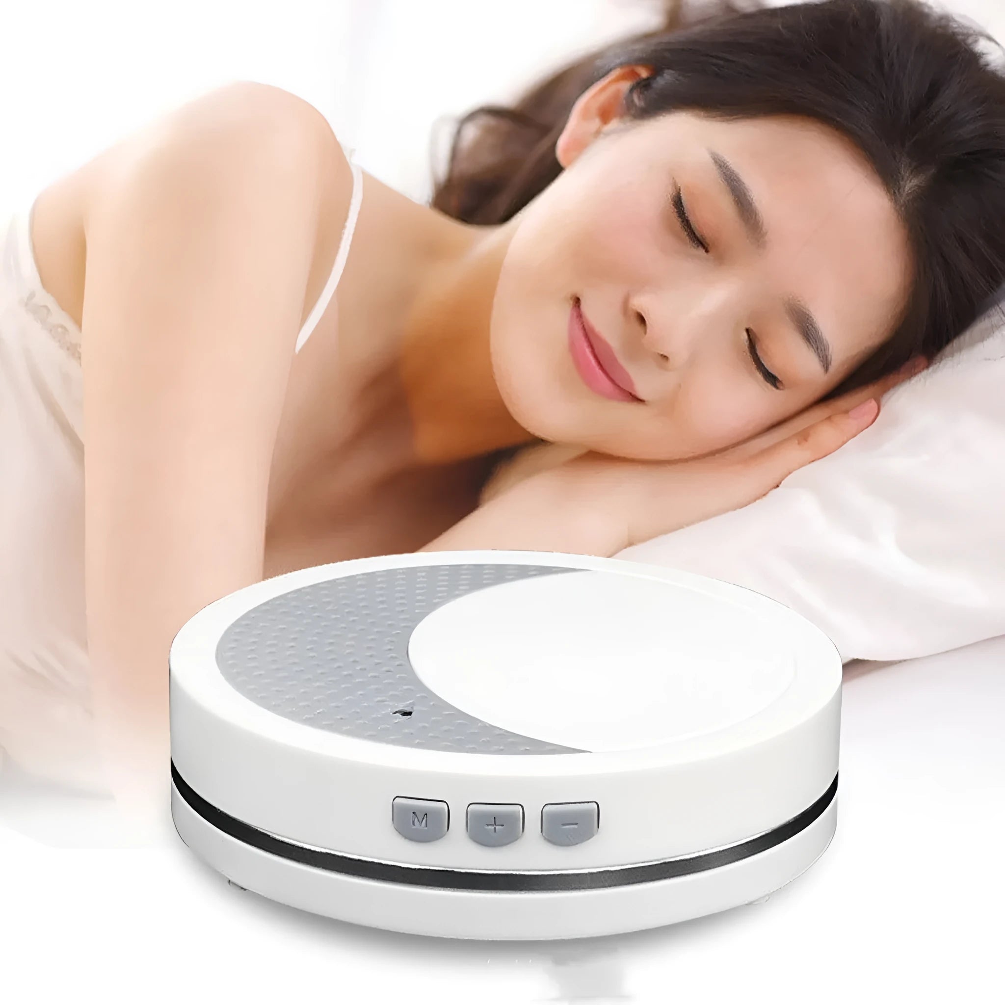White ABS plastic sleep aid instrument with USB plug-in power connection