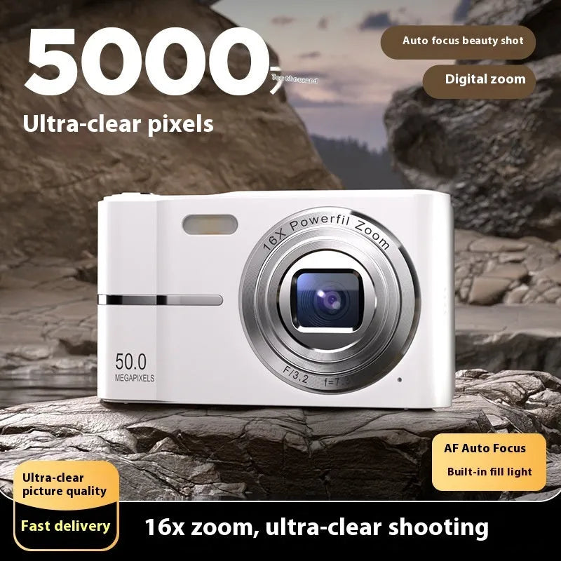 HD 4K pixel digital compact camera in black green pink or white colours with mini 90.3mm size