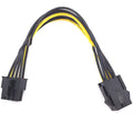 20cm 6P to 8P graphics card power extension cable with black connectors