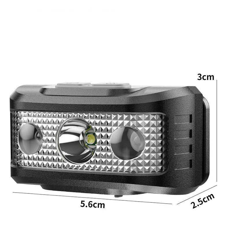 Super bright rechargeable LED headworn lamp with 450MA battery, ABS construction