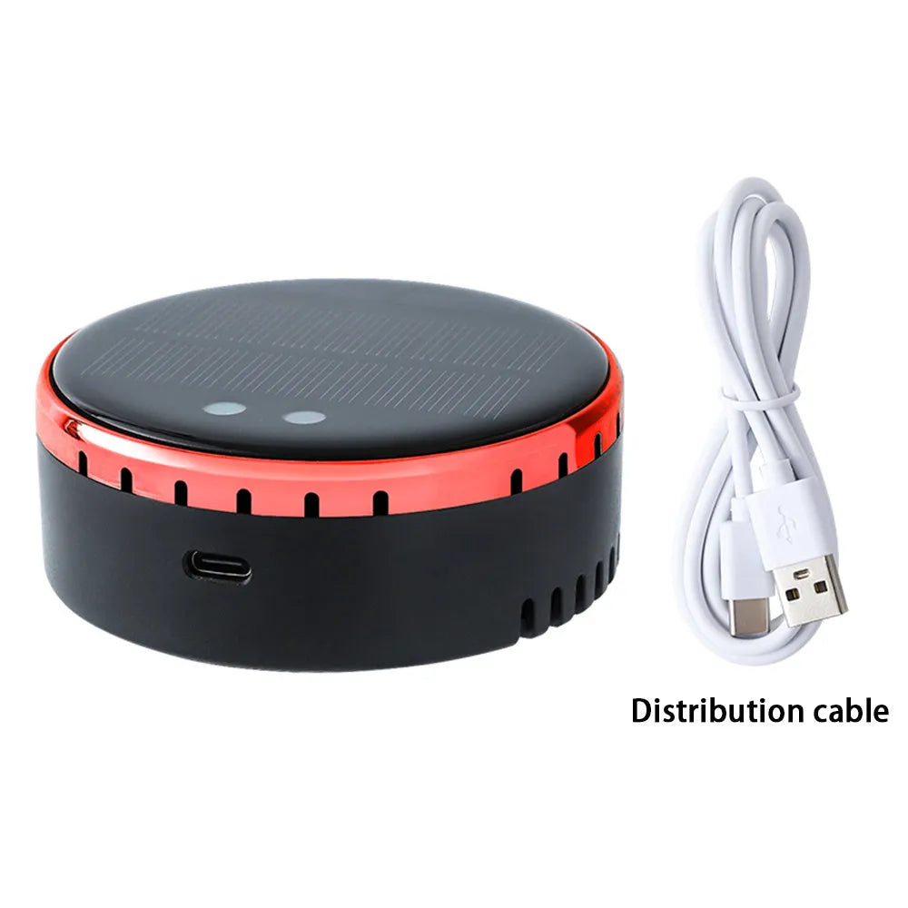 Car mounted solar air humidifier in black, gold, or red with vent mounting bracket and adjustable controls