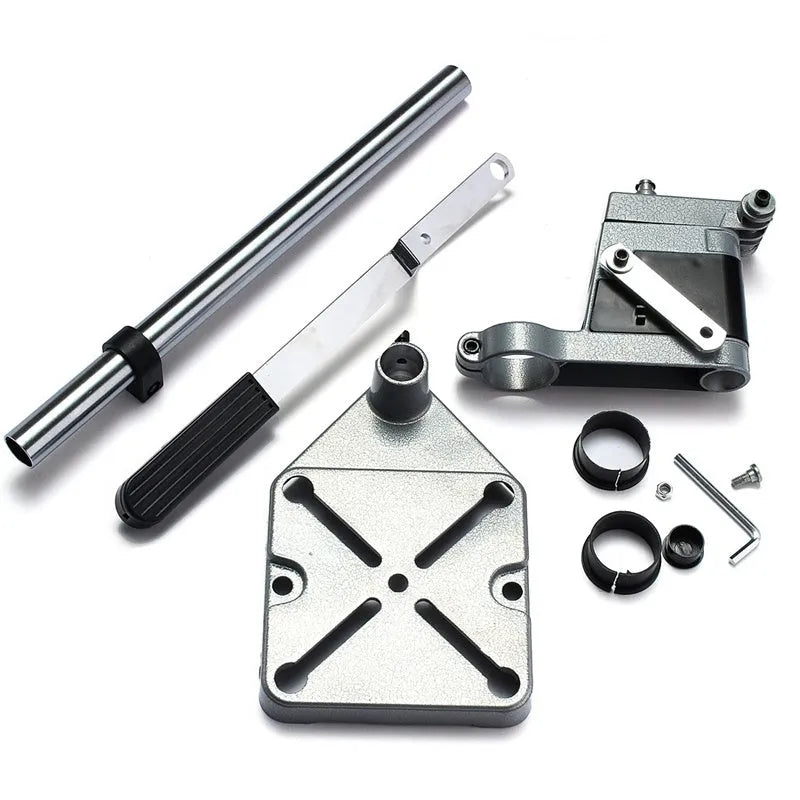 Mini hand drill bracket stand for 43mm and 35mm drills on workbench black