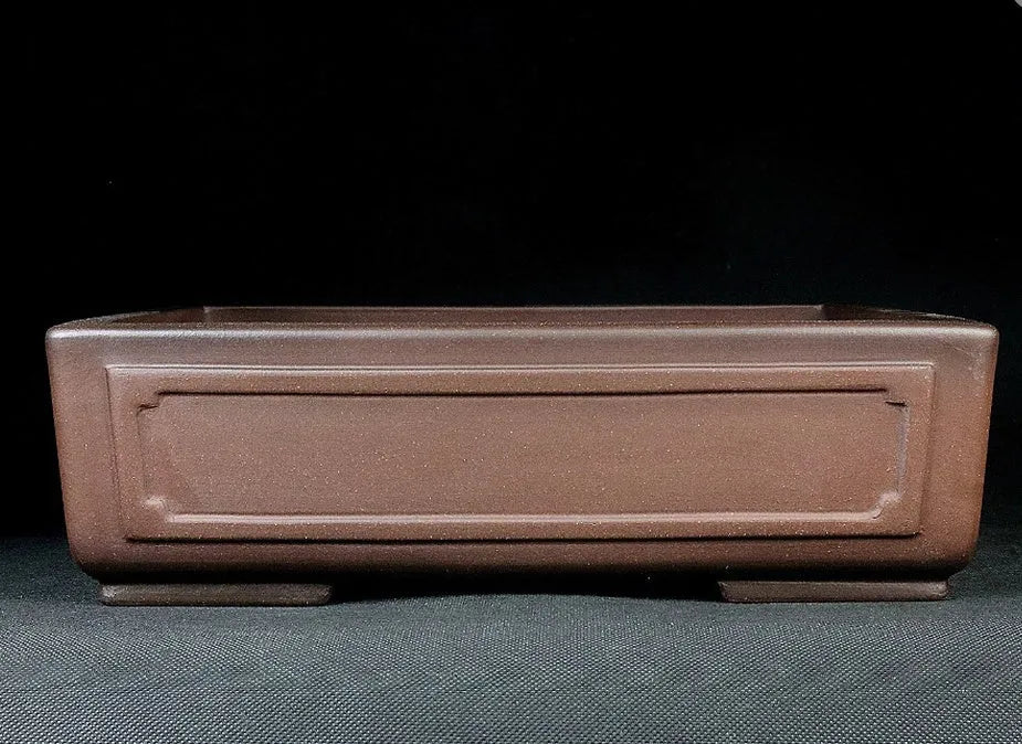 Handmade Yixing purple clay bonsai flowerpot 30cm purple sand finish for flowers and green plants