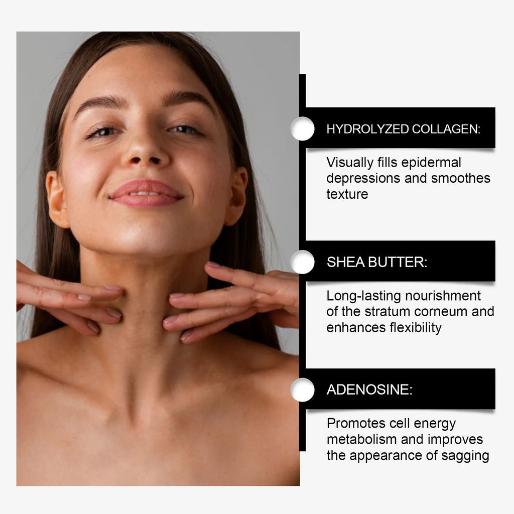 50g tightening neck cream container with hydrolysed collagen and shea butter for neck firming and hydration