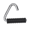 Silver steel and TPE hook handle for tensile rod high position fitness accessory