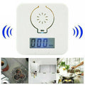 White wireless wall-mounted carbon monoxide alarm for home safety