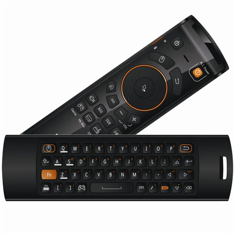 F10 Deluxe black wireless air mouse remote control with USB receiver