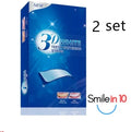 Box of 14 pairs teeth whitening strips with hydrogen peroxide 6% fresh mint flavour, 5x7x2cm box