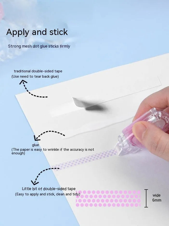 Cat's Paw Paws Dots double-sided adhesive tape 5mm wide in dispensing mixed colour packaging