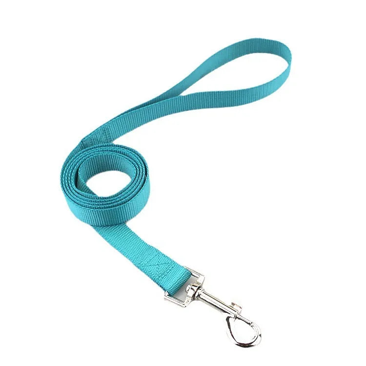 Solid colour polyester dog hand holding rope in various colours and sizes for pet walking