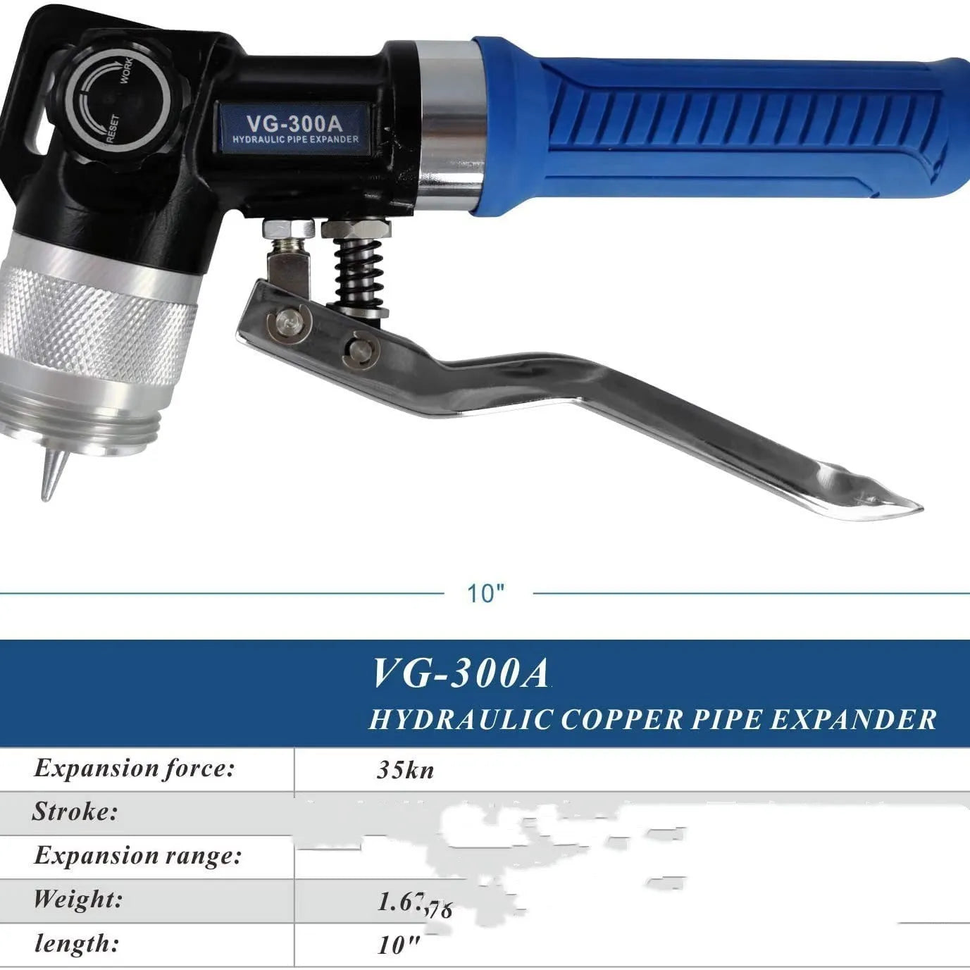 Hydraulic tube expander refrigeration tool in VG-300 style with alloy steel construction