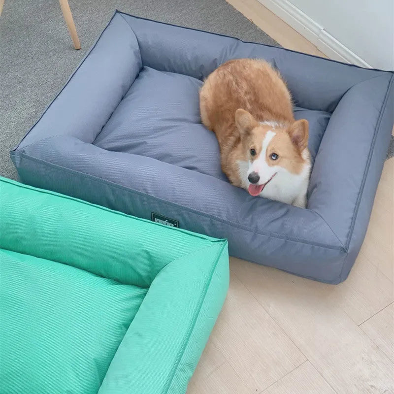 XL removable dog kennel mat with washable cover in blue colour