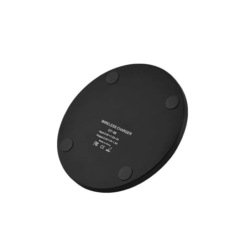 Ultra-thin square wireless charging pad in black red white or yellow colours