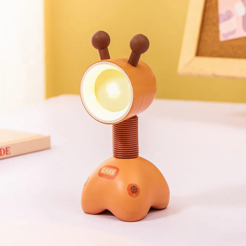 DIY magnetic cartoon desk night light with adjustable lighting in 10.5cm plastic housing