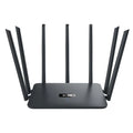 Black or white dual-band Gigabit router with through-wall WiFi coverage for whole home internet