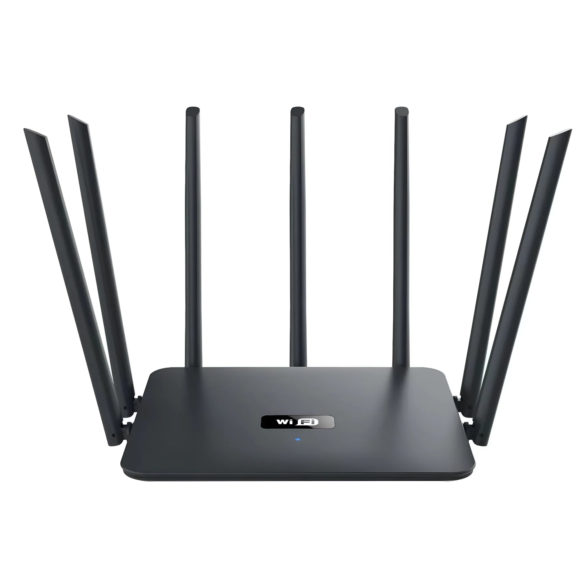 Black or white dual-band Gigabit router with through-wall WiFi coverage for whole home internet