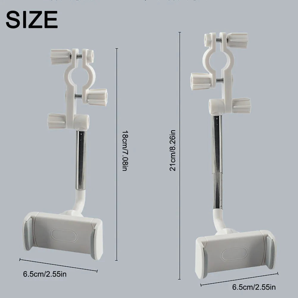 Black car windscreen phone holder with 360-degree rotating arm and soft foam phone contact pads