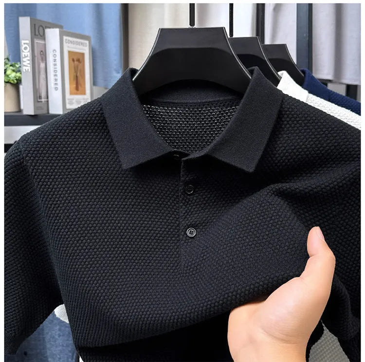 Loose fit short sleeve cotton sweater in a choice of six colours on a hanger.