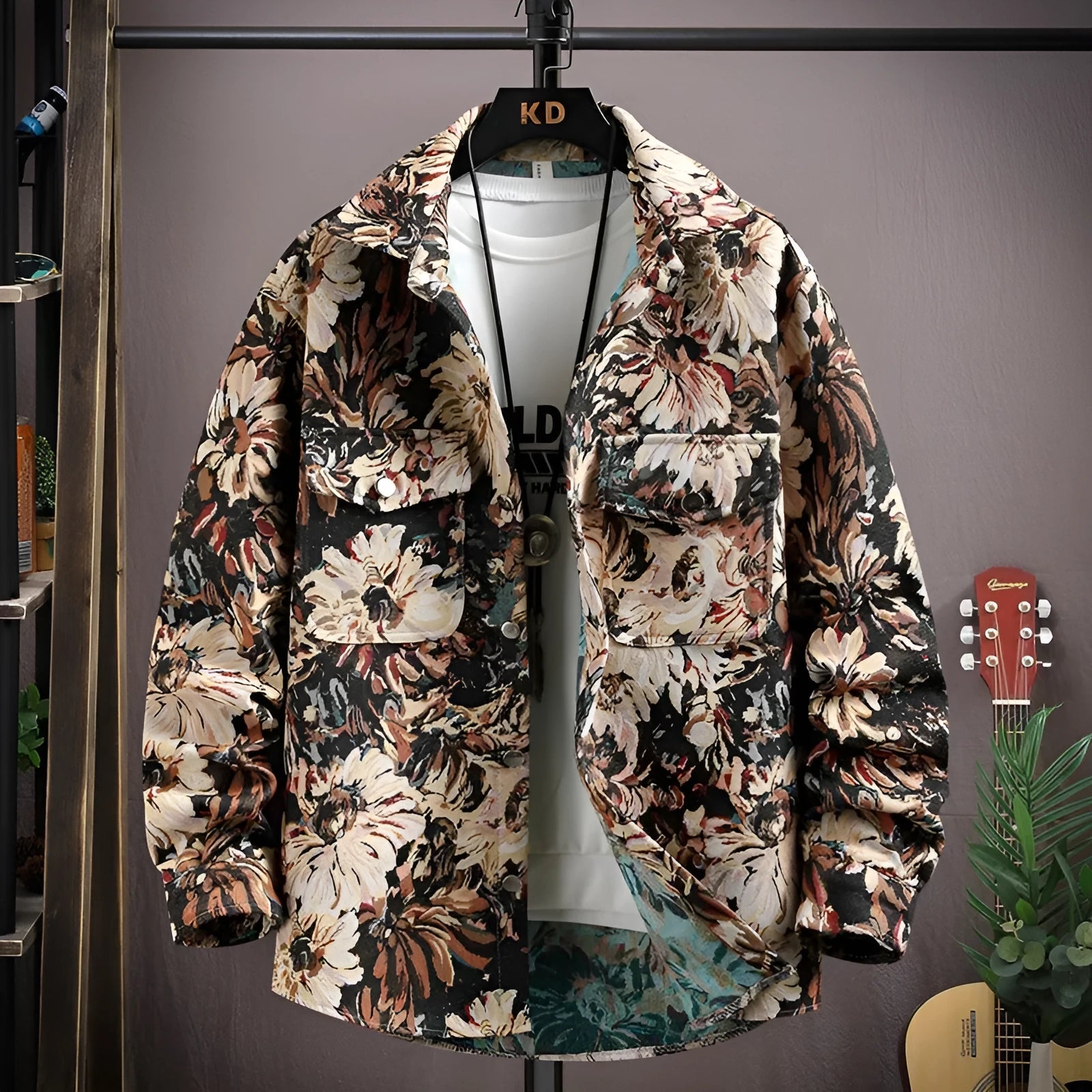 Lapel shirt coat with long sleeves and straight hem in various colour options