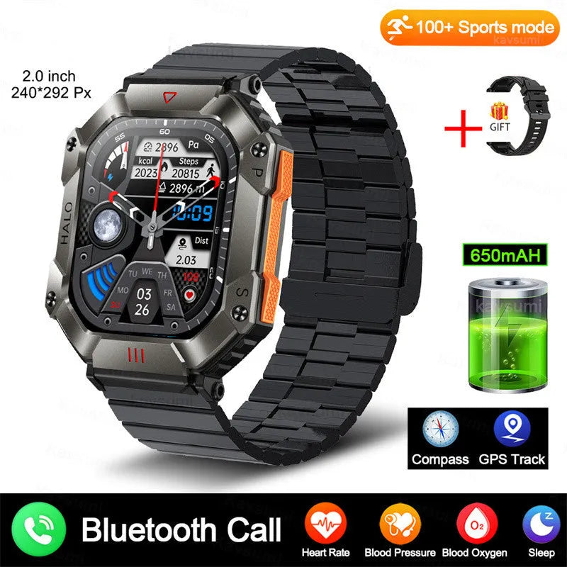 Android GPS fitness smart watch with titanium alloy case and multiple strap options on wrist