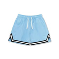 Men's loose-fit polyester sports shorts in various colours with an elastic waistband.