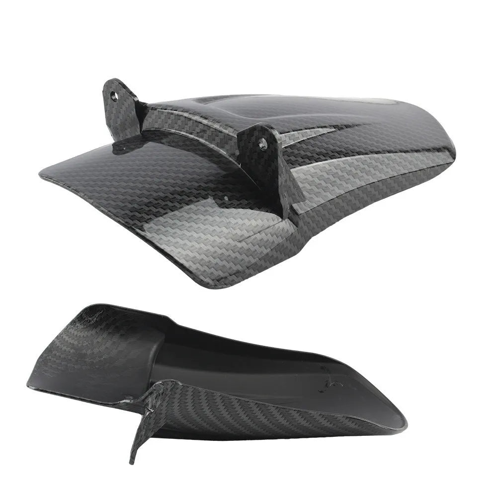 Carbon fibre motorcycle rear fender for light bee model shock absorber.
