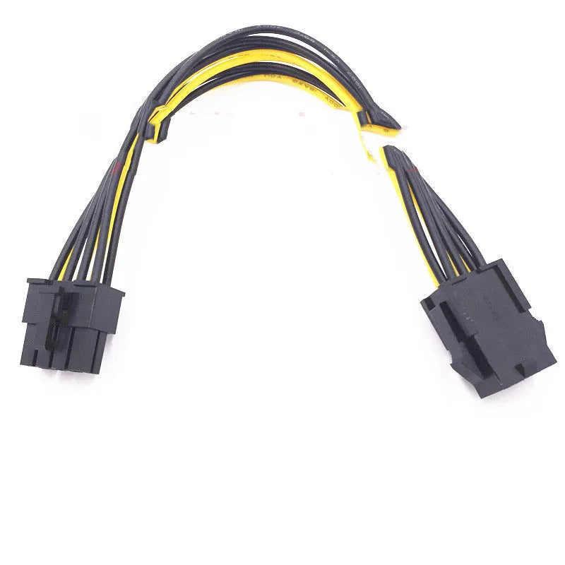 20cm 6P to 8P graphics card power extension cable with black connectors