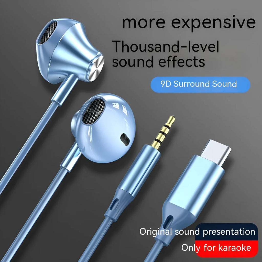 Digital decoding extra bass wired headset with mic, inline control, 1.2m cable, ABS, multiple colour options