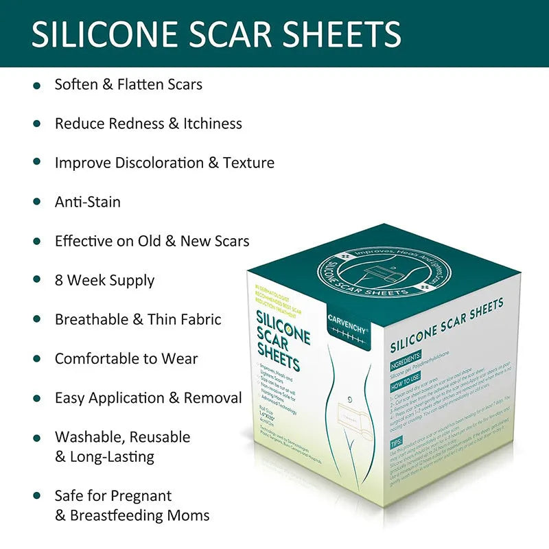 3 metre roll of transparent silicone scar tape with pomegranate and glycerin.