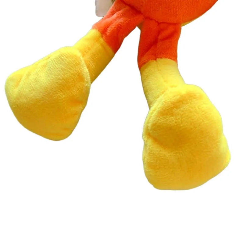 Screaming chicken squeaky dog toy in cartoon bird style – soft plush chew toy for small to large dogs