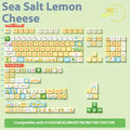 Custom sublimation PBT mechanical keyboard cap set Sea Salt Lemon Cheese 138 key layout full set