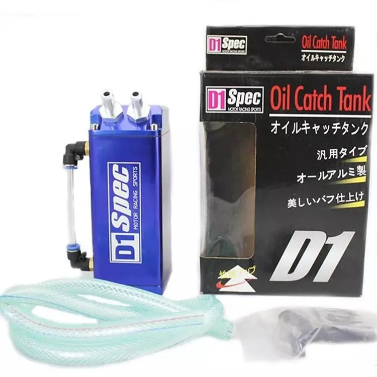 D1 double hole aluminium engine oil catch tank with 15mm fittings in a choice of four colours