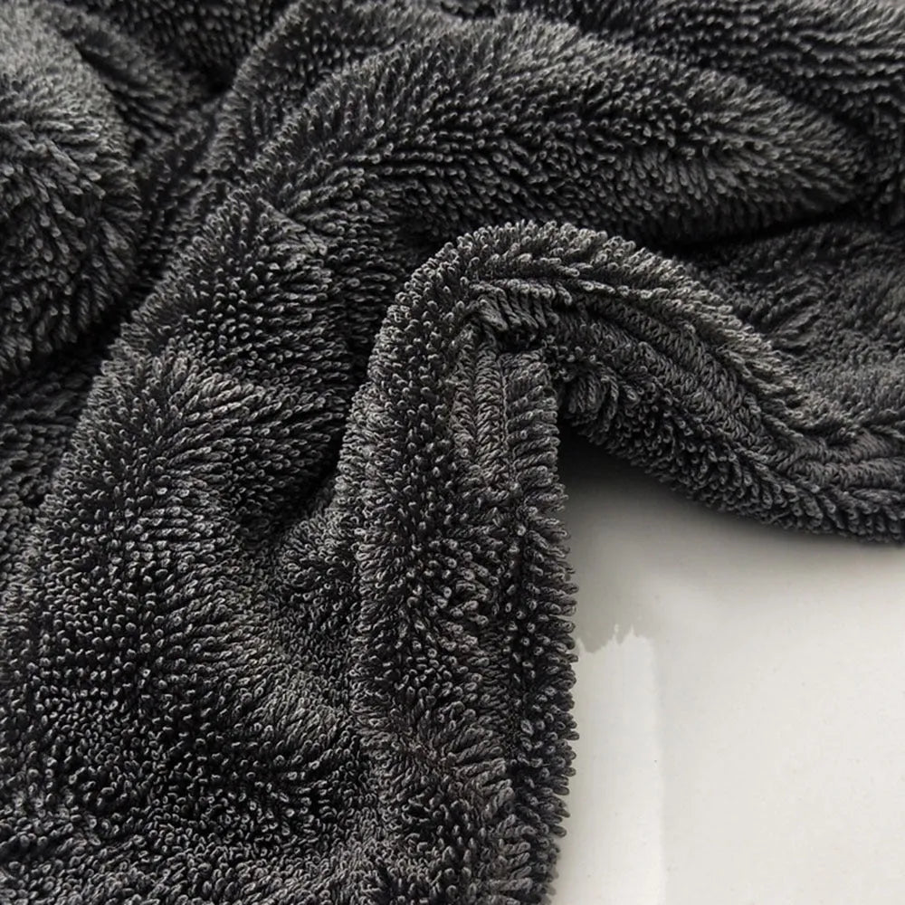 Grey 40x40cm microfiber car wash towel for automotive drying