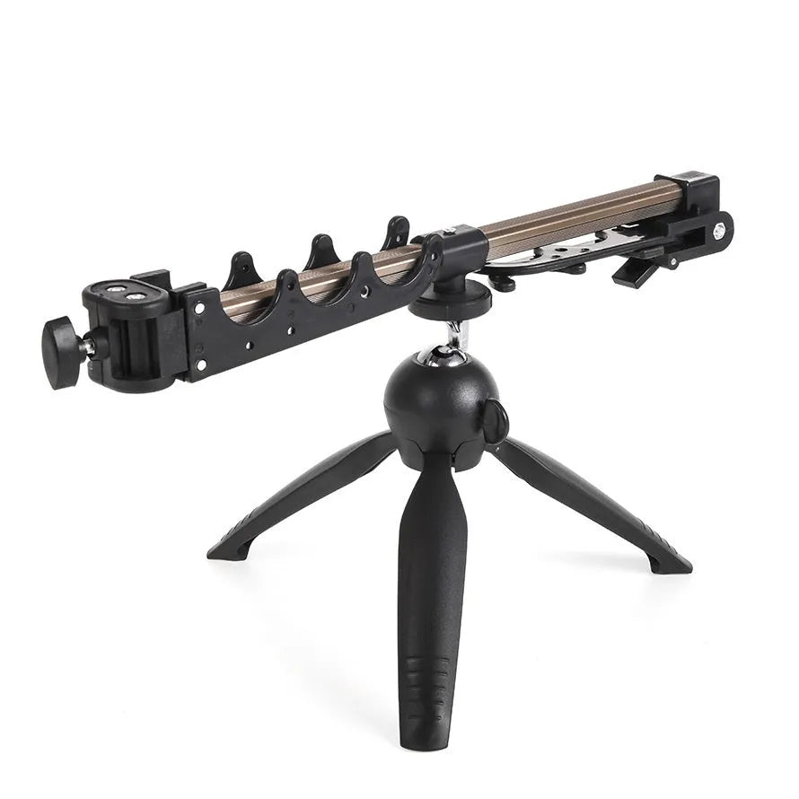 Aluminium alloy ice fishing rod holder bracket with triangle tripod base