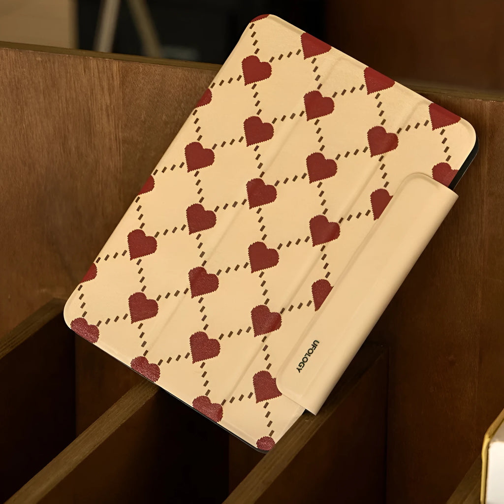 Magnetic clip case for iPad Air 4 and Air 5 showing polyurethane shell and double-sided clip.