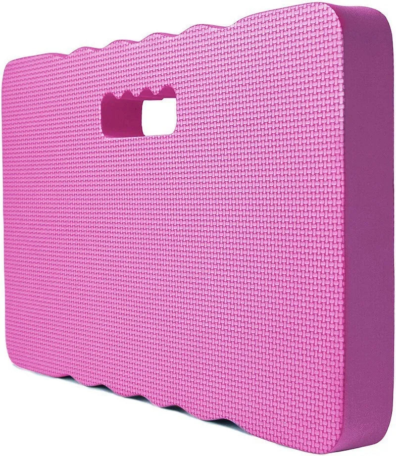 Blue plastic garden kneeler mat for kneeling while gardening