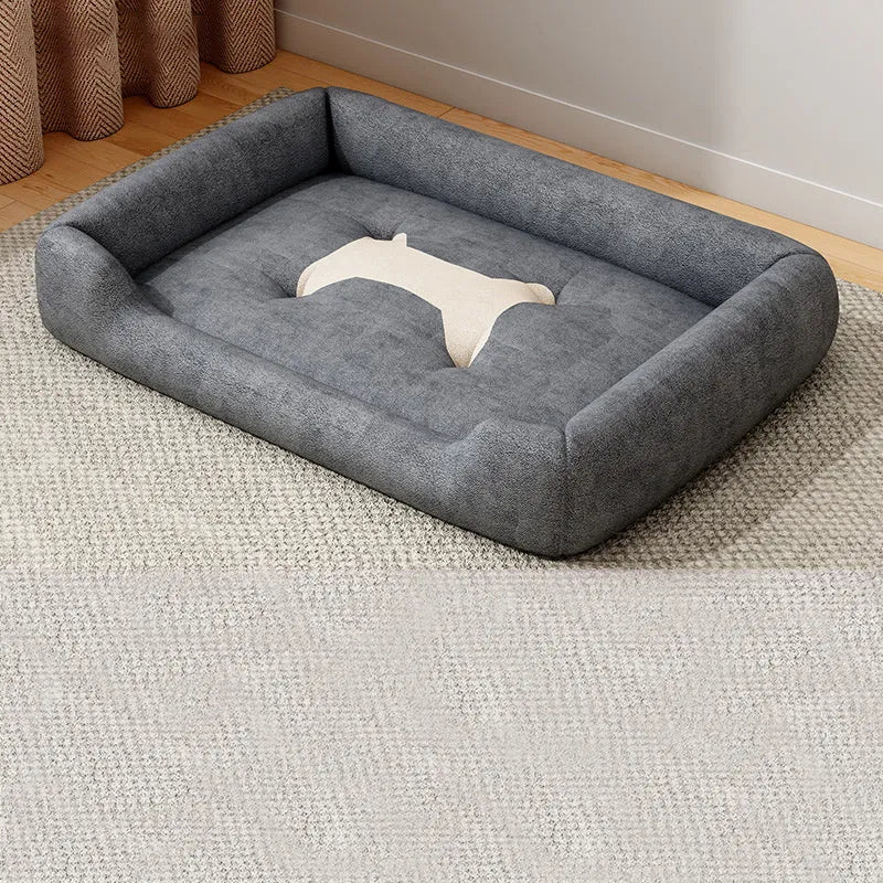 Rectangular pet bed or sofa mat for dogs and cats, shown in multiple sizes and colour options.