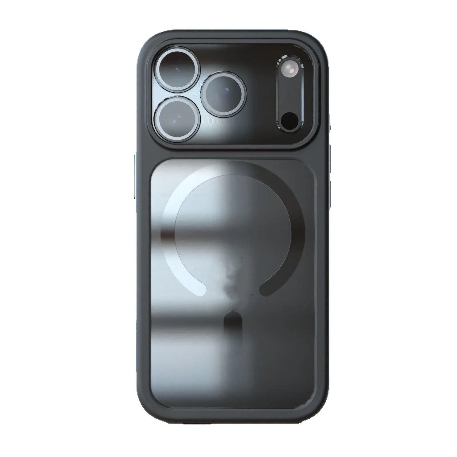 Black two-in-one magnetic shockproof case for iPhone 17 Pro Max on a table