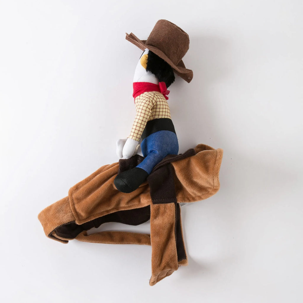 Western denim riding costume dog clothes for corgi and golden retriever breeds